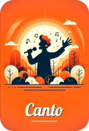 Card de ensino "Canto"